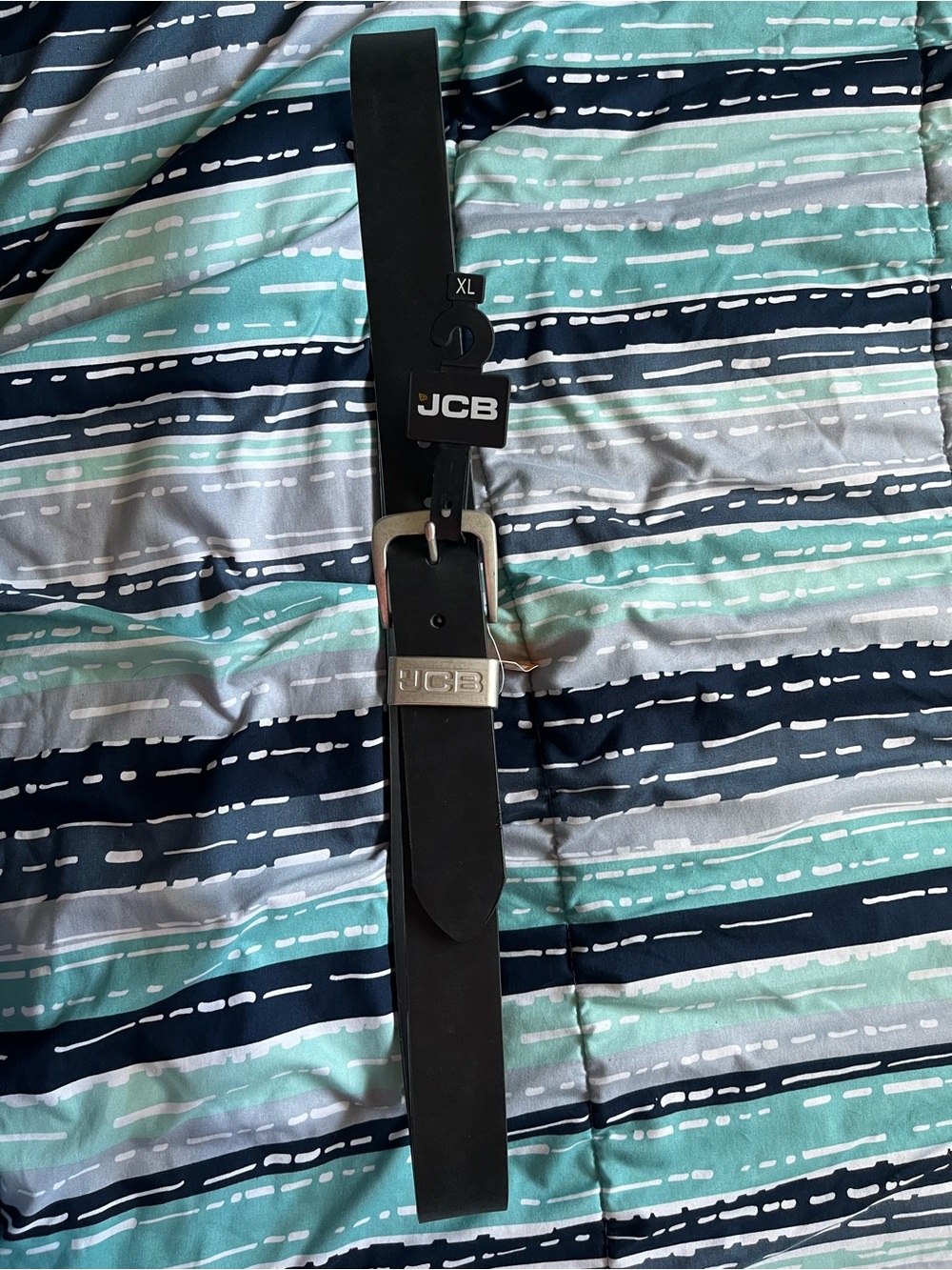JCB Black leather belt. NWT
